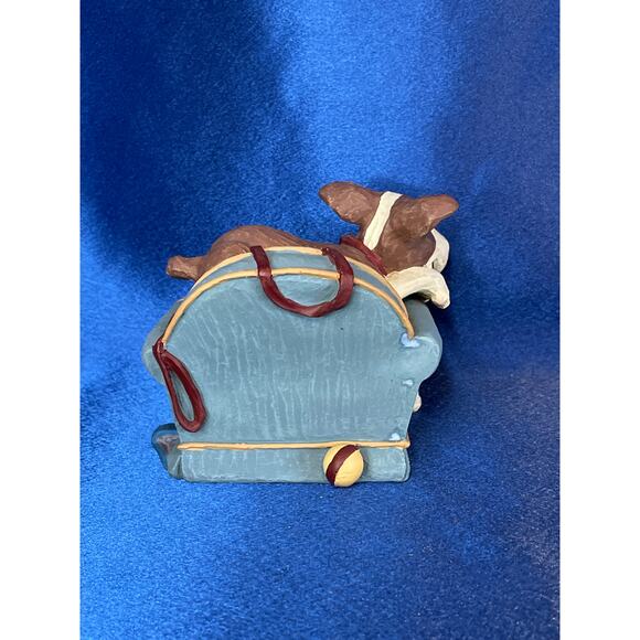 Figi Graphics Dog Sleeping in a Chair Trinket Box Figurine - Picture 3 of 9